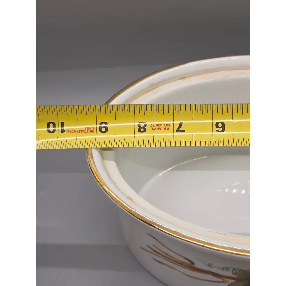 Vintage Royal Worcester Evesham Gold Oval Covered Casserole Dish